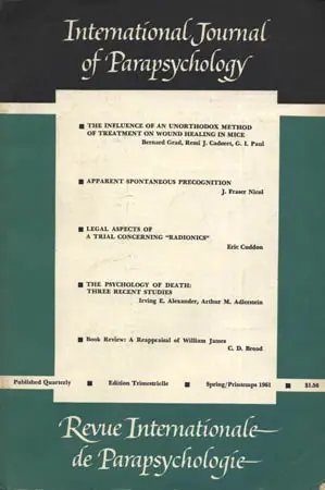 INTERNATIONAL JOURNAL OF PARAPSYCHOLOGY