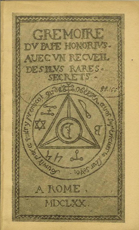 GREMOIRE DU PAPE HONORIVS