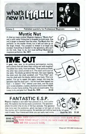WHAT'S NEW IN MAGIC – VOLUME 3 – No. 2