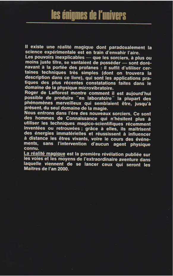 LA REALITE MAGIQUE (Roger de LAFFOREST) – Image 2