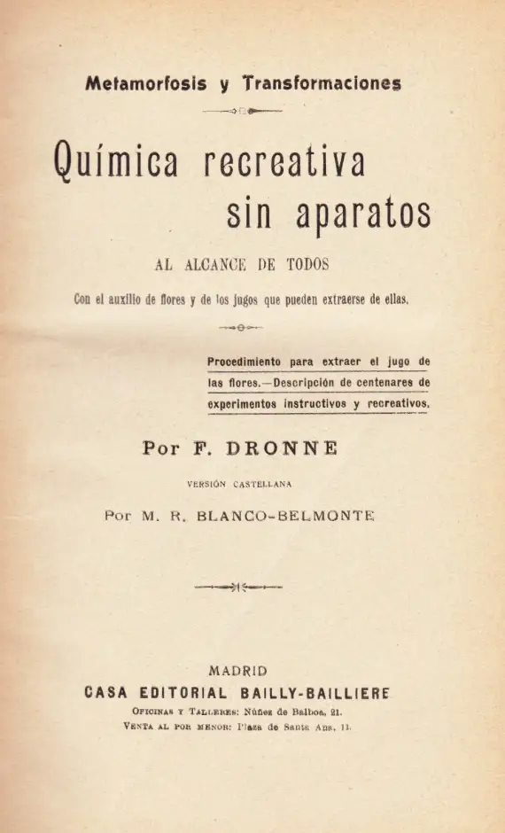 QUIMICA RECREATIVA SIN APARATOS AL ALCANCE DE TODOS (F. DRONNE) – Image 2