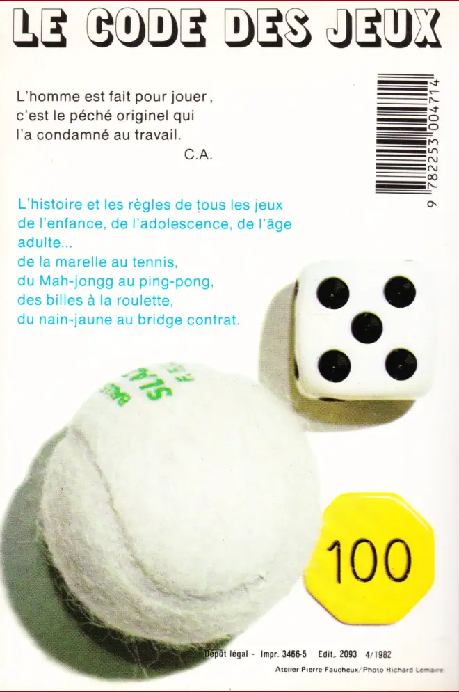 LE CODE DES JEUX (Claude AVELINE ) – Image 2