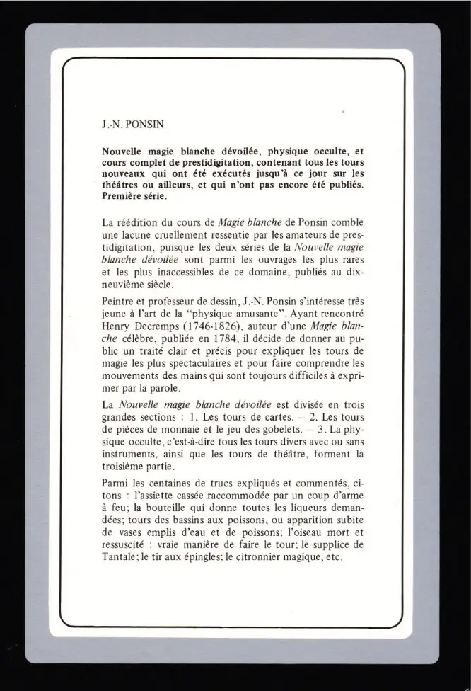 NOUVELLE MAGIE BLANCHE DÉVOILÉE - Deuxième série (J.-N. PONSIN) – Image 2