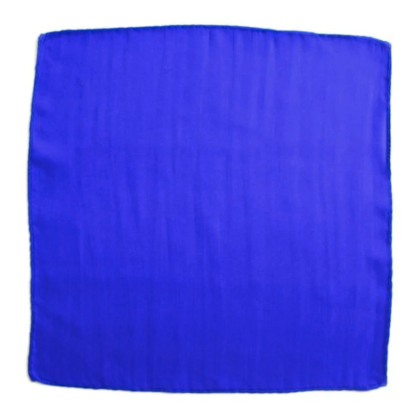 Foulard en soie bleu de taille 20x20 cm