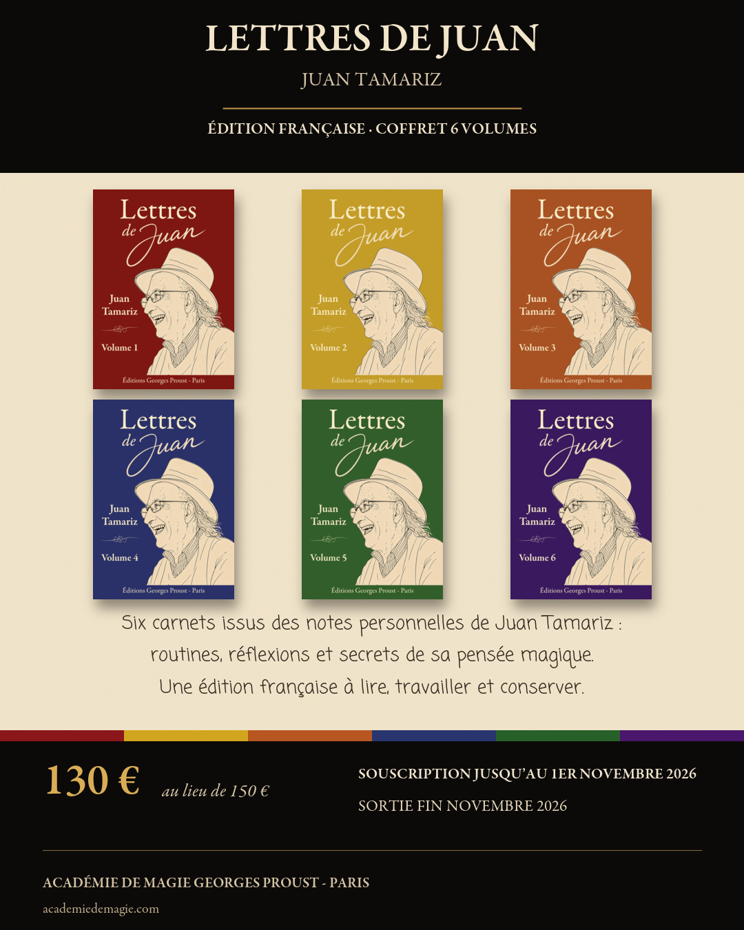Affiche de souscription du coffret Lettres de Juan de Juan Tamariz